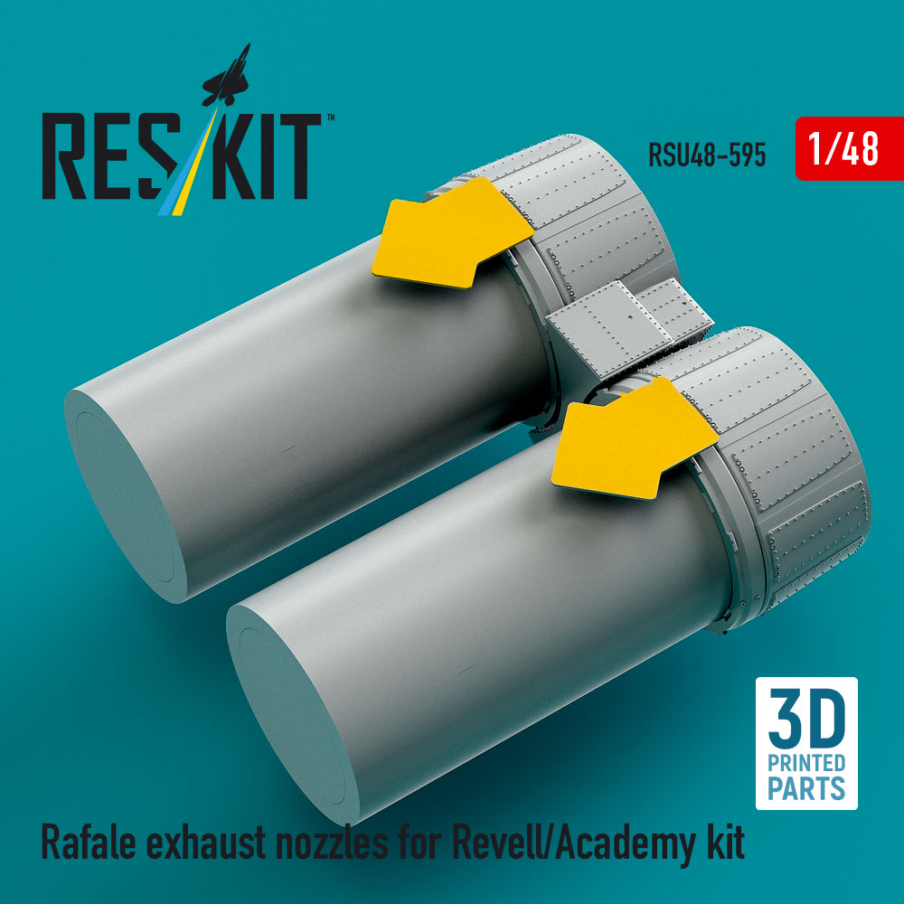 Rafale exhaust nozzles for Revell/Academy kit (3D Printed) Scale 1:48 ResKit RSU48-0595