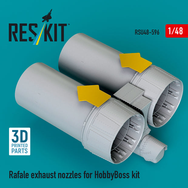 Rafale exhaust nozzles for HobbyBoss kit (3D Printed) Scale 1:48 ResKit RSU48-0596