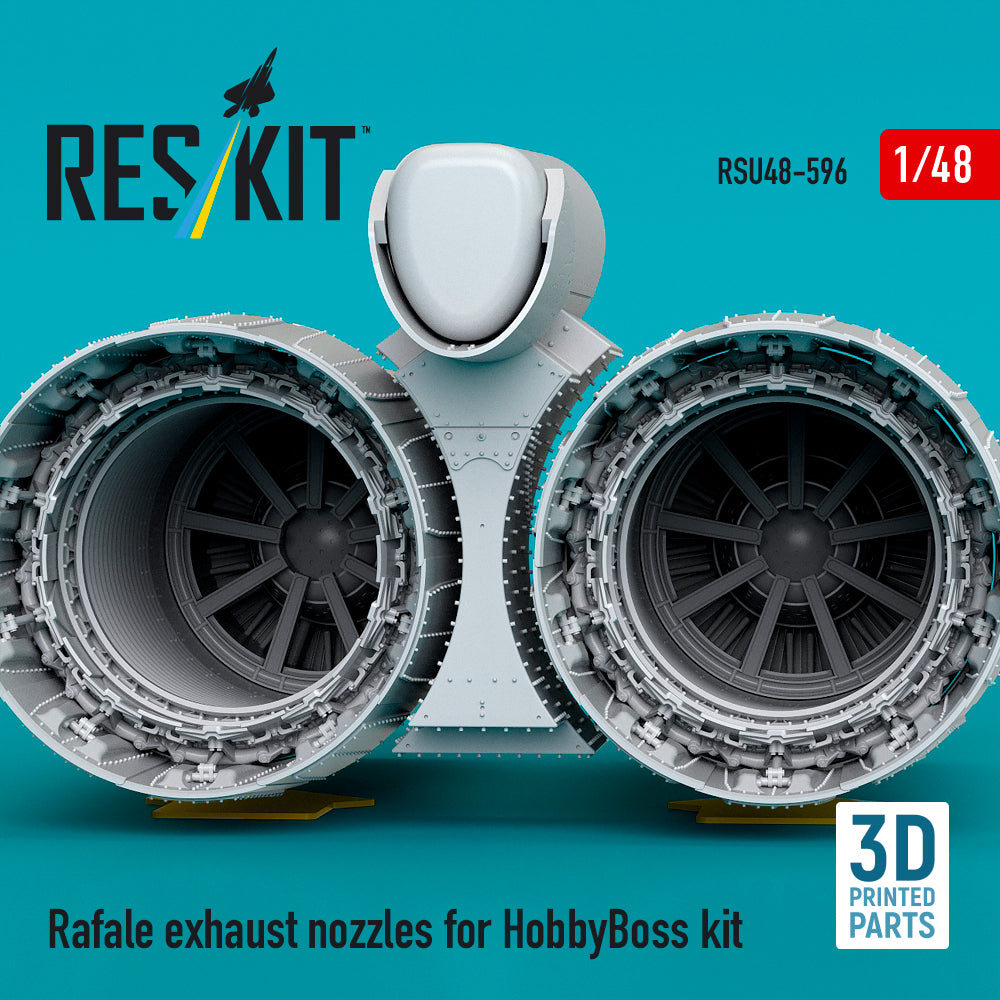 Rafale exhaust nozzles for HobbyBoss kit (3D Printed) Scale 1:48 ResKit RSU48-0596