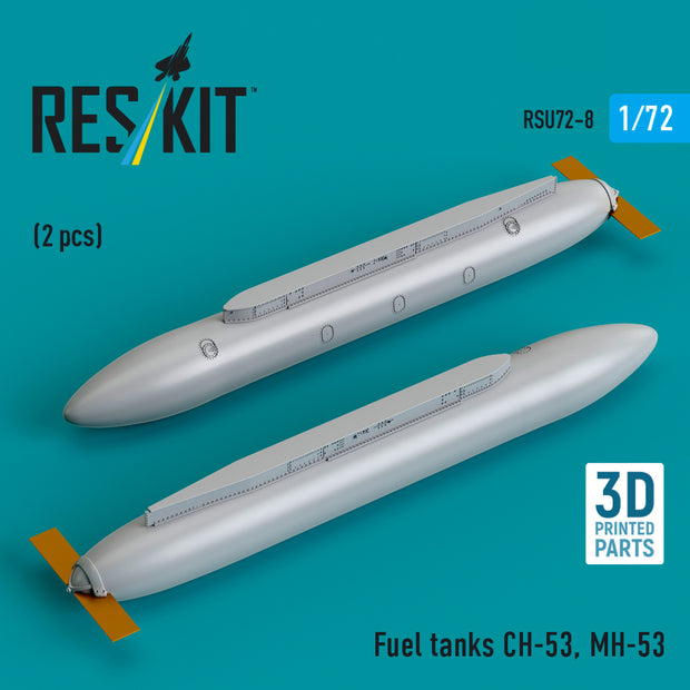 Fuel Tanks Sikorsky СН-53, MH-53 (2 pcs) Scale 1:72 ResKit RSU72-0008 for Helicopters Model Kit