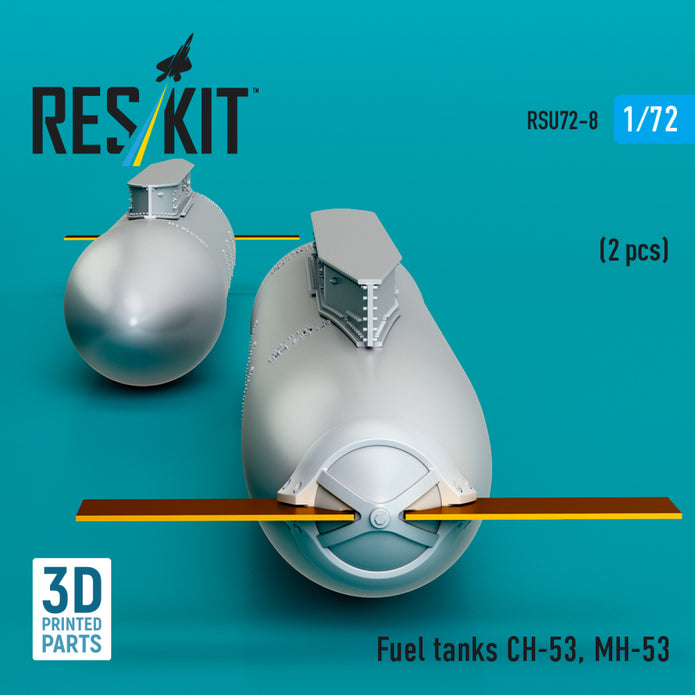 Fuel Tanks Sikorsky СН-53, MH-53 (2 pcs) Scale 1:72 ResKit RSU72-0008 for Helicopters Model Kit