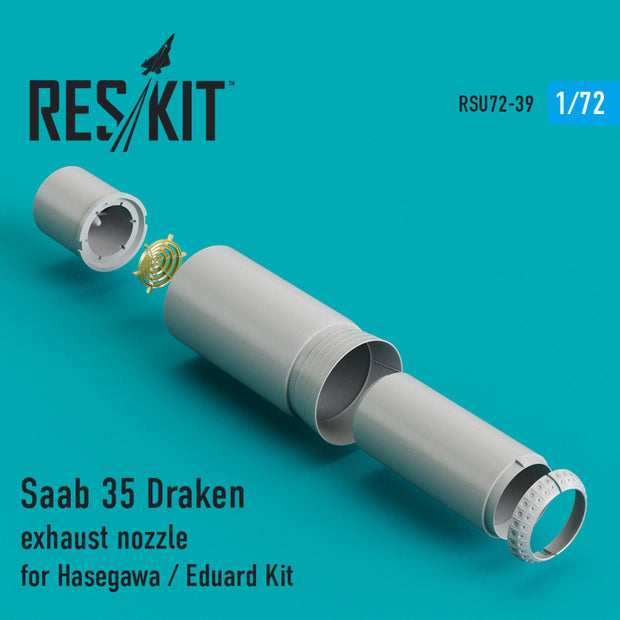 Saab 35 Draken Exhaust Nozzle for Hasegawa/Revell kits Scale 1:72 ResKit RSU72-0039 for Aircraft Model Kit