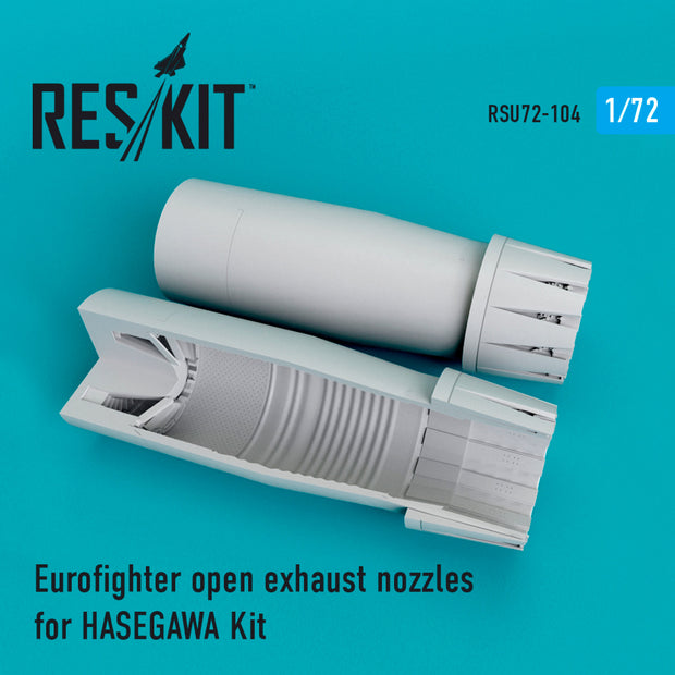 Eurofighter open Exhaust Nozzles for Hasegawa kit Scale 1:72 ResKit RSU72-0106 for Aircraft Model Kit