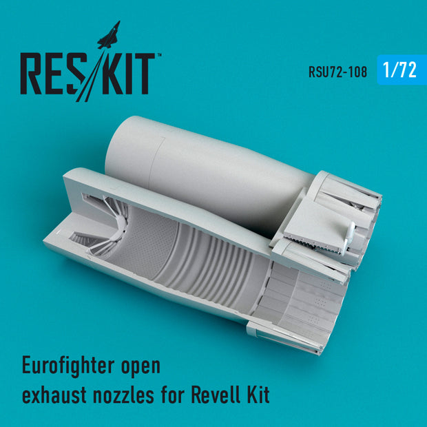 Eurofighter open Exhaust Nozzles for Revell kit Scale 1:72 ResKit RSU72-0108 for Aircraft Model Kit