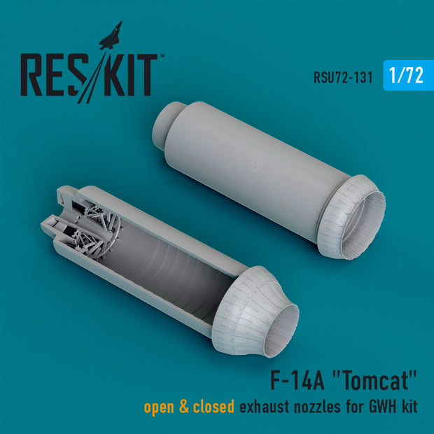 Grumman F-14A Tomcat open & closed Exhaust Nozzles for GWH kit (3D Printed) Scale 1:72 ResKit RSU72-0131 for Aircraft Model Kit