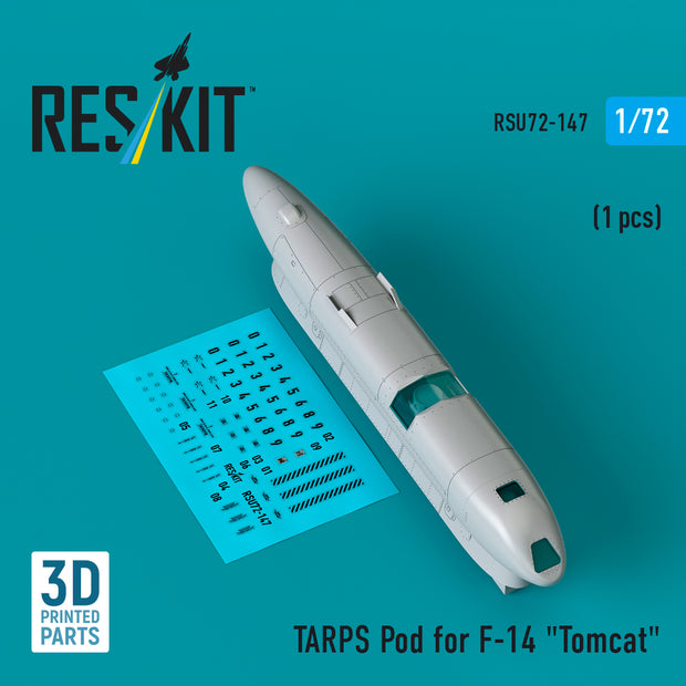 TARPS pod for Grumman F-14 Tomcat (1 pcs) (3D Printed) Scale 1:72 ResKit RSU72-0147 for Aircraft Model Kit