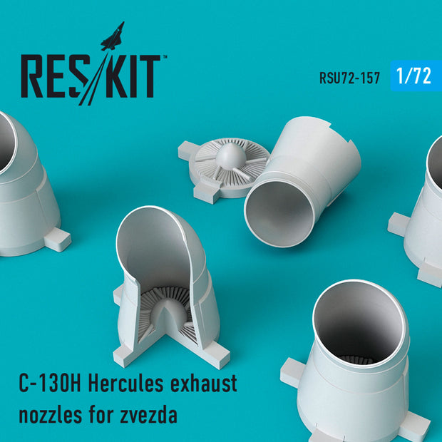 Lockheed C-130H Hercules Exhaust Nozzles for Zvezda kit Scale 1:72 ResKit RSU72-0157 for Aircraft Model Kit