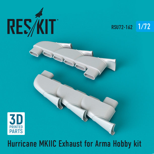 Hurricane MKIIC Exhaust for Arma Hobby kit Scale 1:72 ResKit RSU72-0162 for Aircraft Model Kit