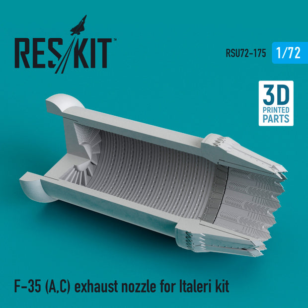 Lockheed Martin F-35 (A,C) Lightning II Exhaust Nozzle for Italeri kit Scale 1:72 ResKit RSU72-0175 for Aircraft Model Kit