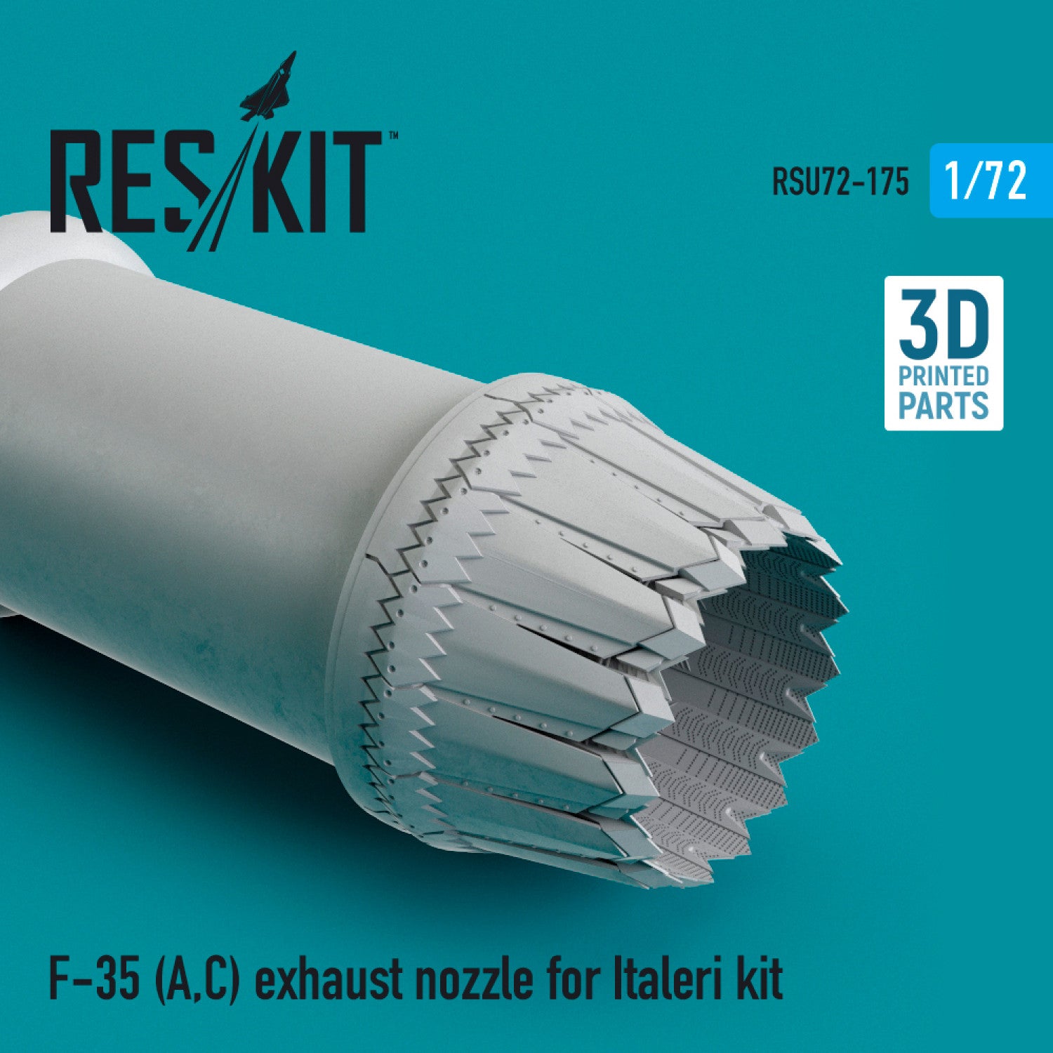 Lockheed Martin F-35 (A,C) Lightning II Exhaust Nozzle for Italeri kit Scale 1:72 ResKit RSU72-0175 for Aircraft Model Kit