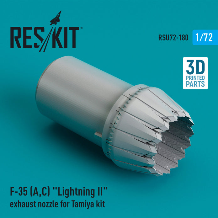 Lockheed Martin F-35 (A,C) Lightning II Exhaust Nozzle for Tamiya kit (3D Printed) Scale 1:72 ResKit RSU72-0180