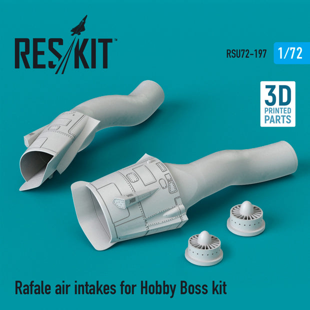 Dassault Rafale Air Intakes for Hobby Boss kit (3D Printing) Scale 1:72 ResKit RSU72-0197 for Aircraft Model Kit
