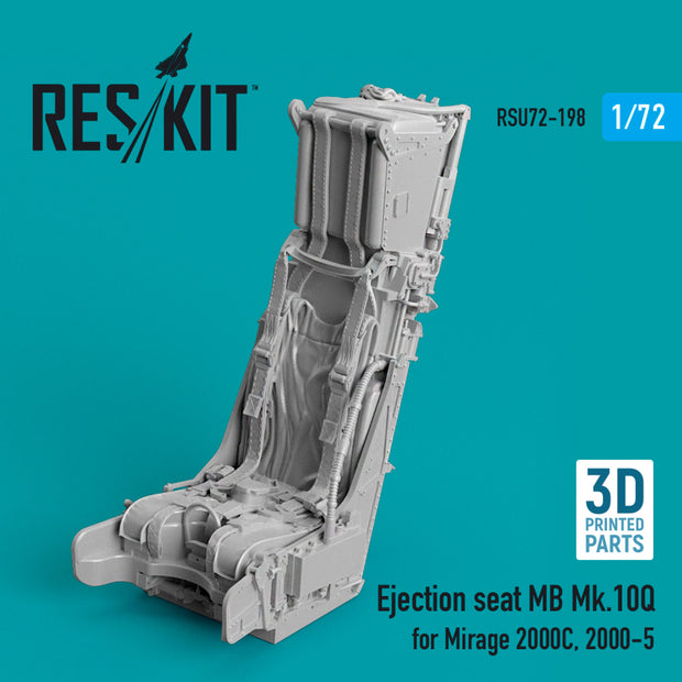 Ejection Seat MB Mk,10Q for Dassault Mirage 2000C, 2000-5 (3D printing) Scale 1:72 ResKit RSU72-0198 for Aircraft Model Kit