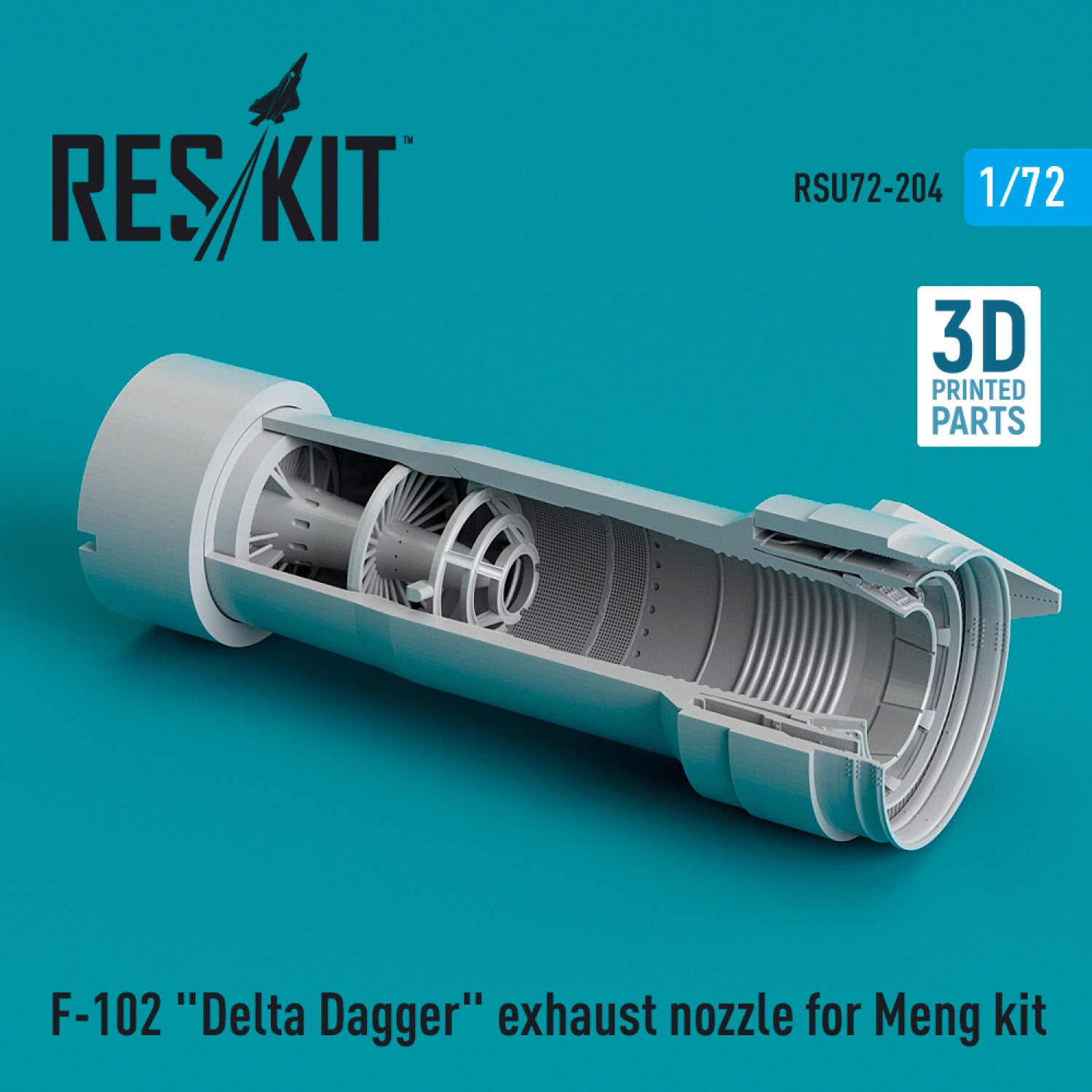 Convair F-102 Delta Dagger Exhaust Nozzle for Meng kit (3D Printed) Scale 1:72 ResKit RSU72-0204
