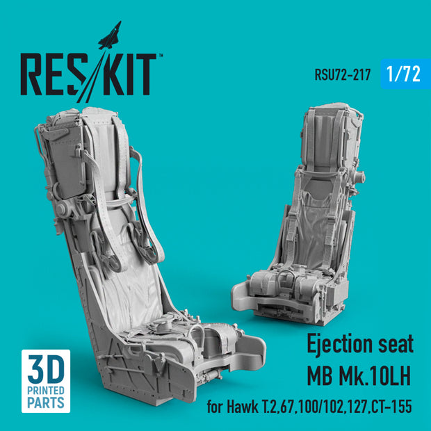 Ejection Seat MB Mk.10LH for Hawk T.2,67,100/102,127,CT-155 (3D printing) Scale 1:72 ResKit RSU72-0217 for Aircraft Model Kit