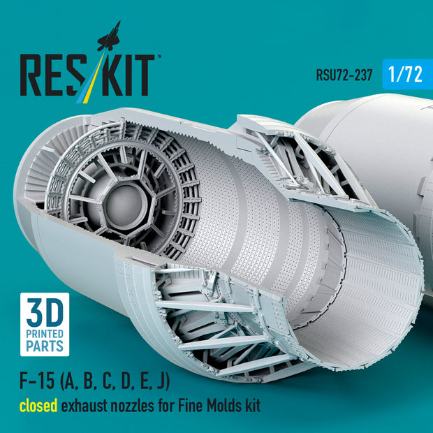 F-15 (A, B, C, D, E, J) closed exhaust nozzles for Fine Molds kit (3D Printed) Scale 1:72 ResKit RSU72-0237