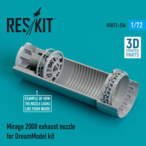 Dassault Mirage 2000 Exhaust Nozzle for DreamModel kit (3D printing) Scale 1:72 ResKit RSU72-0256 for Aircraft Model Kit