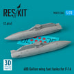 600 Gallon wing Fuel Tanks for General Dynamics F-16 (2 pcs) (3D Printed) Scale 1:72 ResKit RSU72-0264 for Aircraft Model Kit