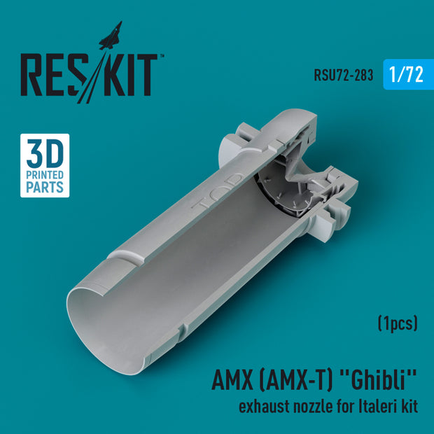 AMX (AMX-T) Ghibli Exhaust Nozzle for Italeri kit (3D Printed) Scale 1:72 ResKit RSU72-0283 for Aircraft Model Kit