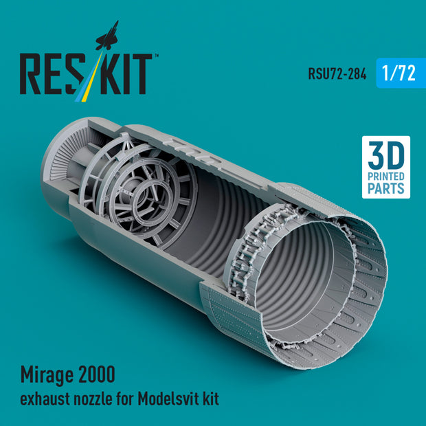 Dassault Mirage 2000 Exhaust Nozzle for Modelsvit kit (3D Printed) Scale 1:72 ResKit RSU72-0284 for Aircraft Model Kit