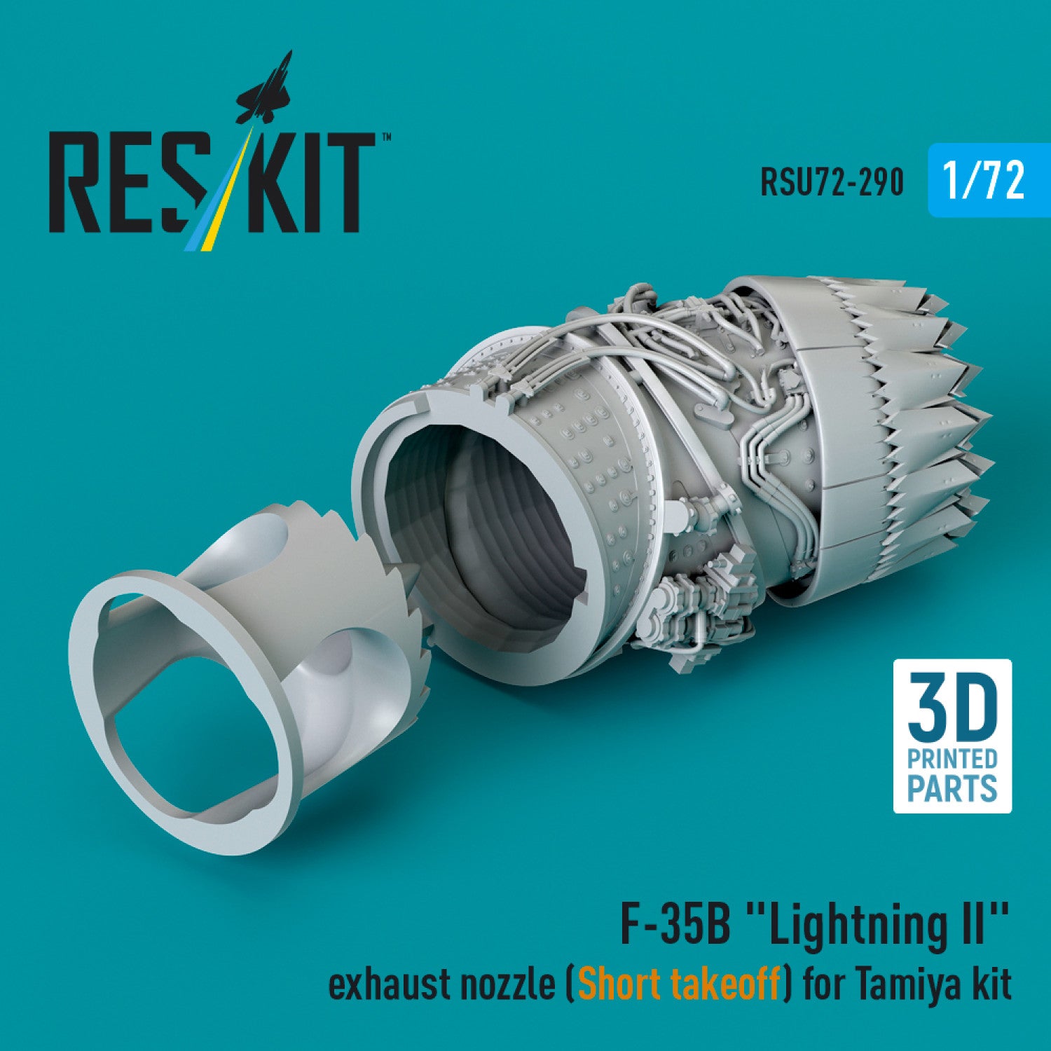 Lockheed Martin F-35B Lightning II Exhaust Nozzle (Short takeoff) for Tamiya kit (3D printed) Scale 1:72 ResKit RSU72-0290 for Aircraft Model Kit