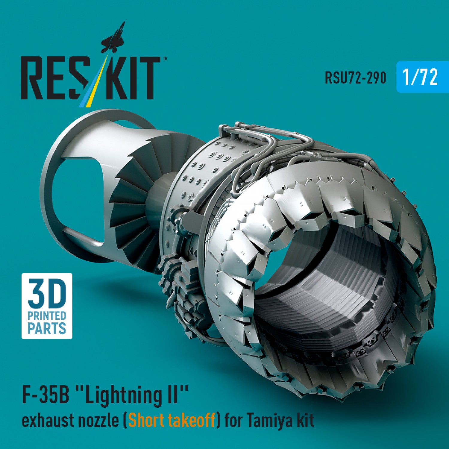 Lockheed Martin F-35B Lightning II Exhaust Nozzle (Short takeoff) for Tamiya kit (3D printed) Scale 1:72 ResKit RSU72-0290 for Aircraft Model Kit