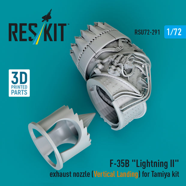 Lockheed Martin F-35B Lightning II Exhaust Nozzle (Vertical Landing) for Tamiya kit (3D printed) Scale 1:72 ResKit RSU72-0291 for Aircraft Model Kit