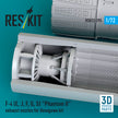 McDonnell Douglas F-4 (E, J, F, G, S) Phantom II Exhaust Nozzles for Hasegawa kit (3D Printed) Scale 1:72 ResKit RSU72-0295 for Aircraft Model Kit