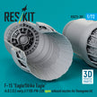 F‑15 Eagle/Strike Eagle (A, B, C, D, E early, J) F100-PW-220 open exhaust nozzles for Hasegawa kit (3D Printed) Scale 1:72 ResKit RSU72-0301