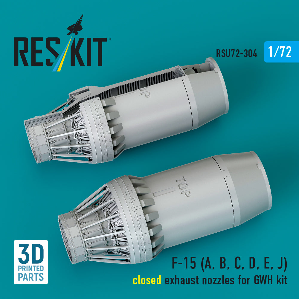 F-15 (A, B, C, D, E, J) closed exhaust nozzles for GWH kit (3D Printed) Scale 1:72 ResKit RSU72-0304