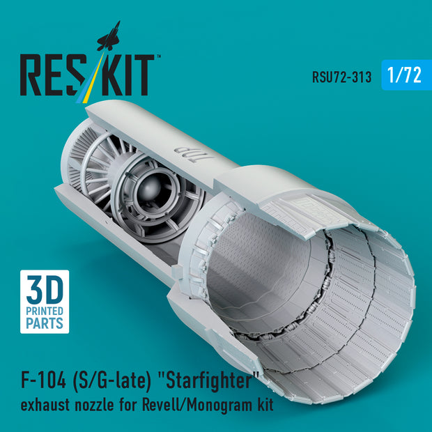 F-104 (S/G-late) Starfighter exhaust nozzle for Revell/Monogram kit (3D Printed) Scale 1:72 ResKit RSU72-0313