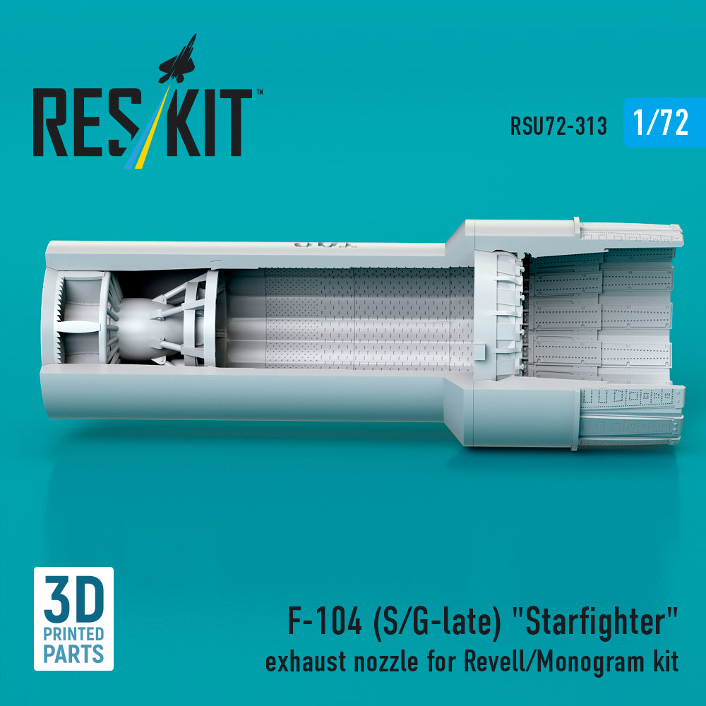 F-104 (S/G-late) Starfighter exhaust nozzle for Revell/Monogram kit (3D Printed) Scale 1:72 ResKit RSU72-0313