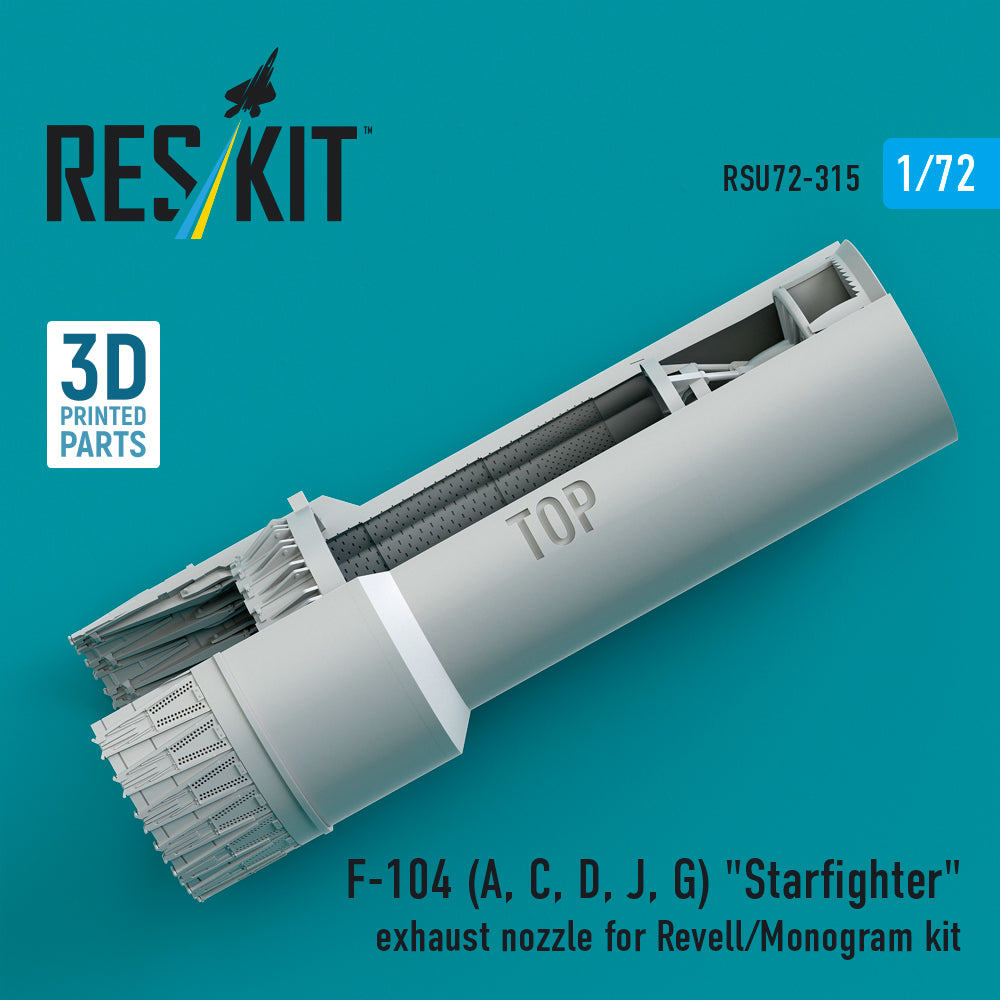 F-104 (A, C, D, J, G) Starfighter exhaust nozzle for Revell/Monogram kit (3D Printed) Scale 1:72 ResKit RSU72-0315