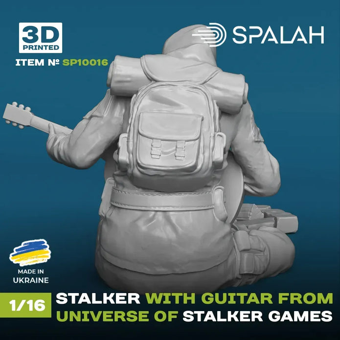 Spalah SP10016 Figure Stalker with guitar from universe of STALKER Scale 1:16