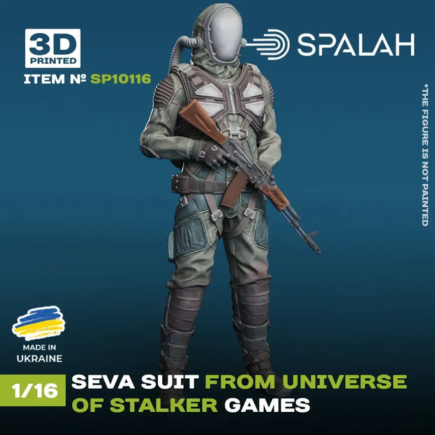 Spalah SP10116 Figure Seva suit from universe of STALKER Scale 1:16 | Detailed 3D Printed Resin Kit