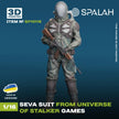 Spalah SP10116 Figure Seva suit from universe of STALKER Scale 1:16 | Detailed 3D Printed Resin Kit