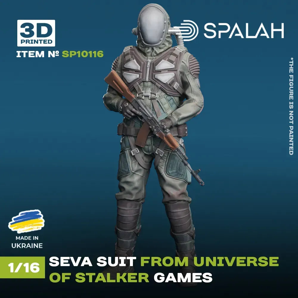 Spalah SP10116 Figure Seva suit from universe of STALKER Scale 1:16 | Detailed 3D Printed Resin Kit