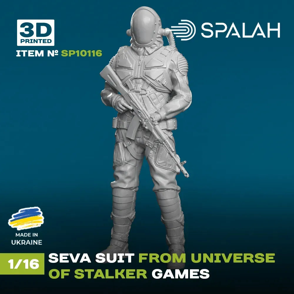 Spalah SP10116 Figure Seva suit from universe of STALKER Scale 1:16 | Detailed 3D Printed Resin Kit