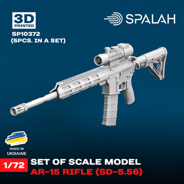 Spalah SP10372 Set of scale models "AR-15 rifle (SD-5.56)", (5 pcs.) Scale 1:72