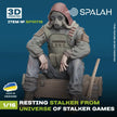 Spalah SP10716 Figure Resting stalker from universe of STALKER Scale 1:16 | Detailed 3D Printed Resin Kit