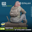 Spalah SP10716 Figure Resting stalker from universe of STALKER Scale 1:16 | Detailed 3D Printed Resin Kit