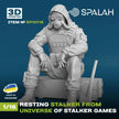 Spalah SP10716 Figure Resting stalker from universe of STALKER Scale 1:16 | Detailed 3D Printed Resin Kit