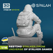 Spalah SP10716 Figure Resting stalker from universe of STALKER Scale 1:16 | Detailed 3D Printed Resin Kit