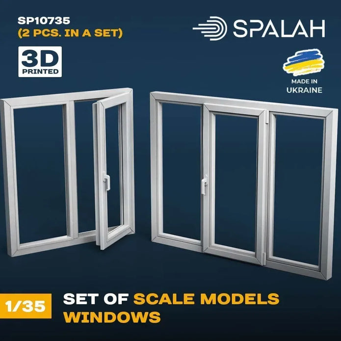 Spalah SP10735 Windows (2 pcs) Scale Model Kit for Diorama 1:35 | Detailed 3D Printed Resin Kit