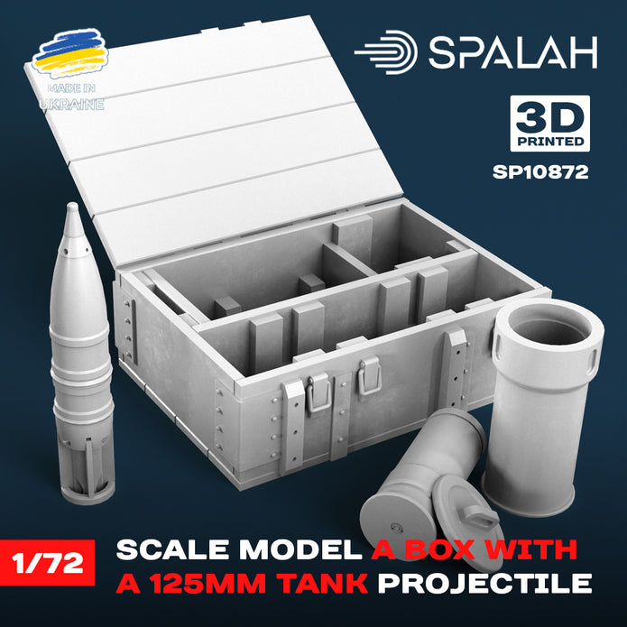 Spalah SP10872 Scale model "A box with 125-mm tank projectile" Scale 1:72