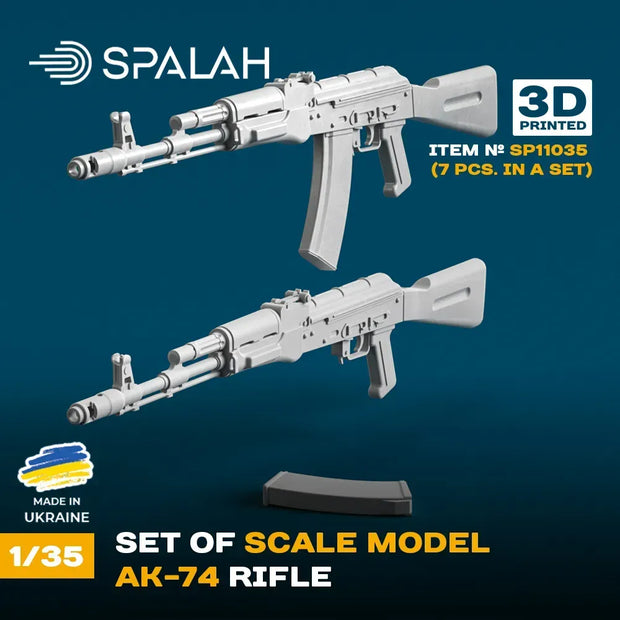 Spalah SP11035 AK-74 rifle (5 pcs) Scale Model Kit 1:35 | Detailed 3D Printed Resin Kit