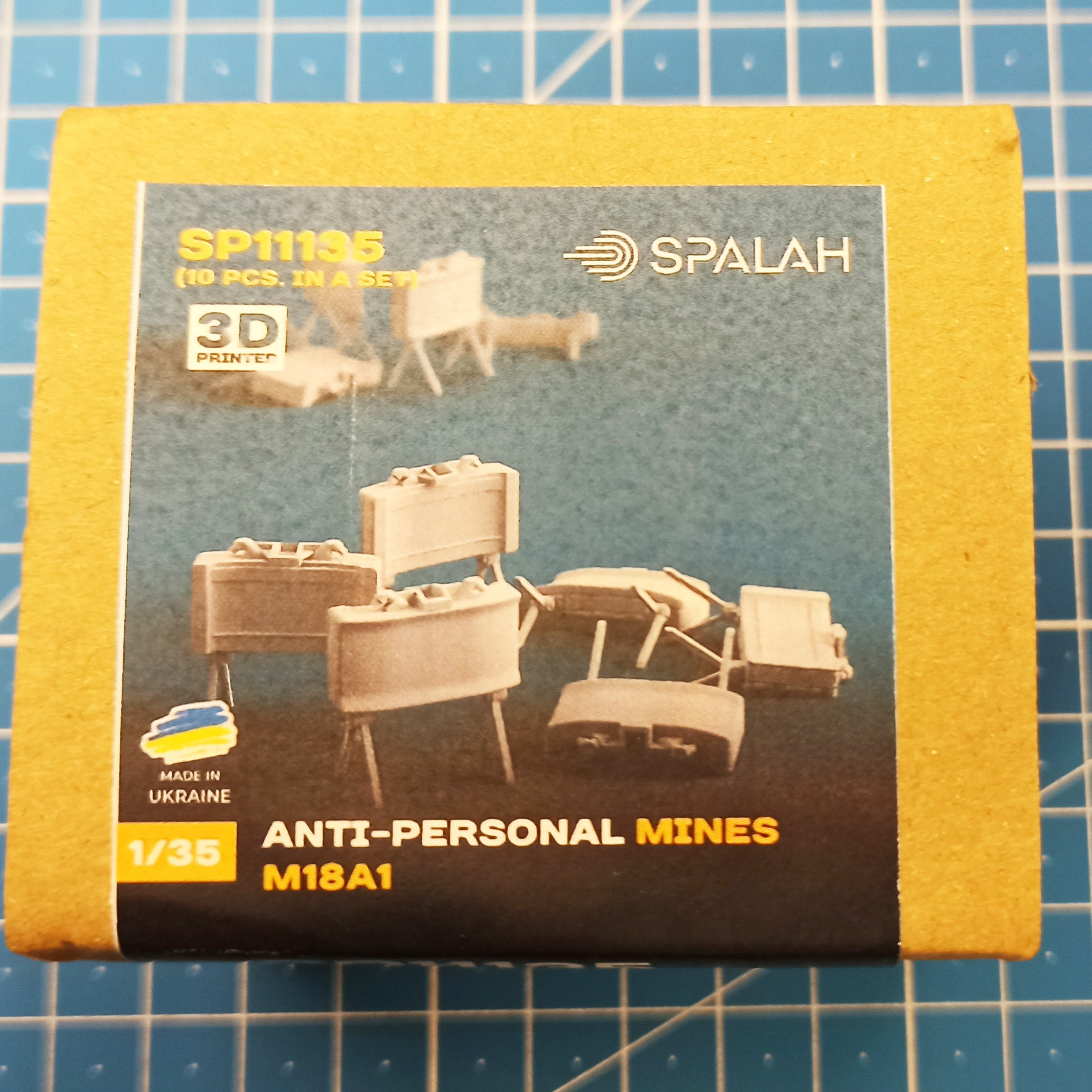 Spalah SP11135 Anti-personnel mines М18А1 (10 pcs) Scale Model Kit 1:35 | Detailed 3D Printed Resin Kit