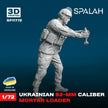 Spalah SP11772 Ukrainian 82-mm caliber mortar loader Scale Figure Model 1:72 | Detailed 3D Printed Resin Kit