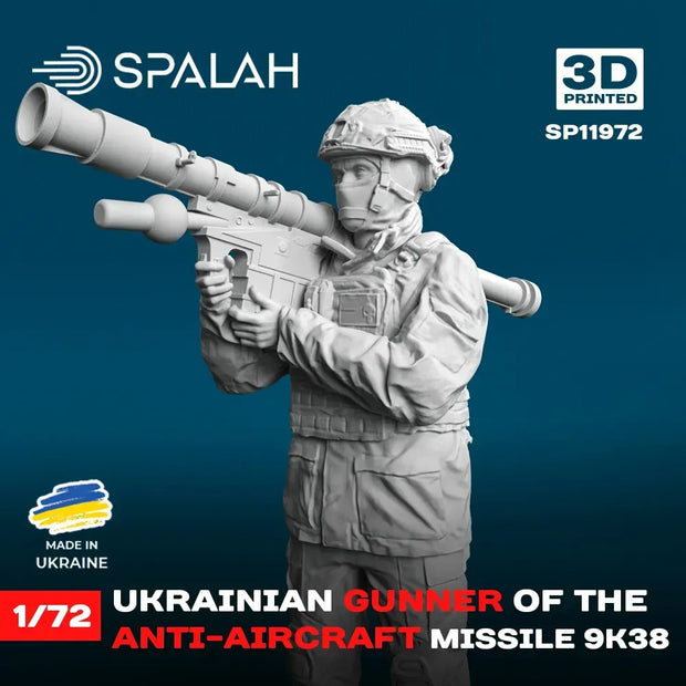 Spalah SP11972 Ukrainian anti-aircraft gunner of the anti-aircraft missile system 9K38 Scale Figure Model 1:72