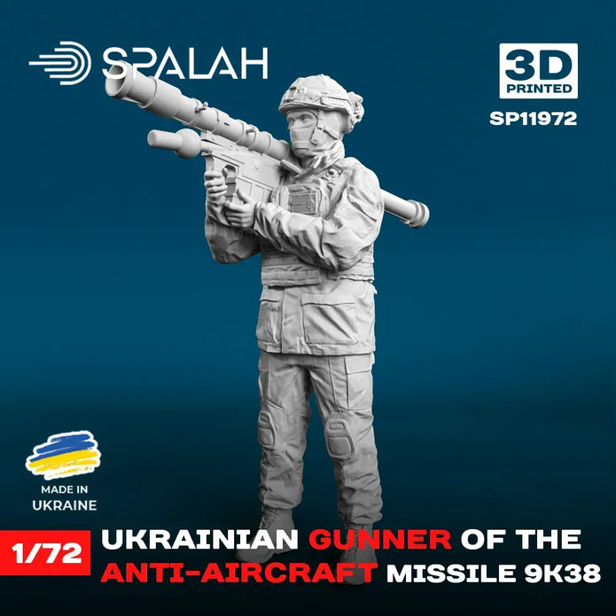 Spalah SP11972 Ukrainian anti-aircraft gunner of the anti-aircraft missile system 9K38 Scale Figure Model 1:72